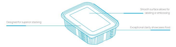 Embalaža za torto / 117x127x76mm / M1 / 100 kos / PET