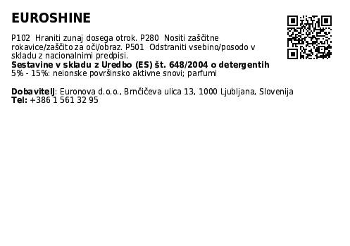 Izpiralno sredstvo za sijaj posode / Euroshine / 5L