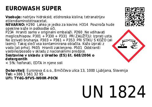 Sredstvo za pomivanje posode / Eurowash super / 12kg