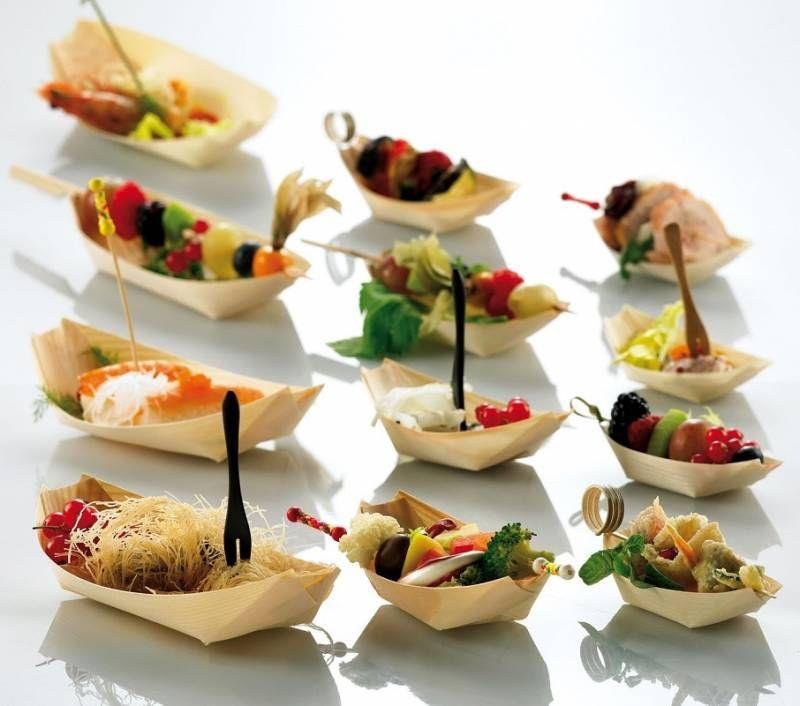 Čolniček za fingerfood leseni / 16x10cm / 100kos