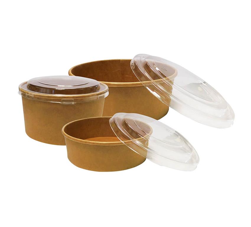 Kraft papirnata skleda / 15x7cm / 1000ml / okrogla / 50kos