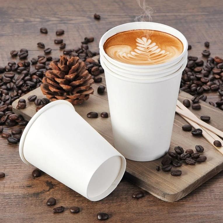 Coffee to go lonček / 210ml / 70mm / bel / 50kos