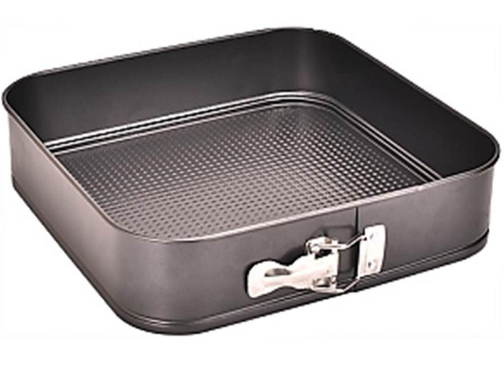 Pekač za torto / kvadraten / z zaponko / 24x24x8cm