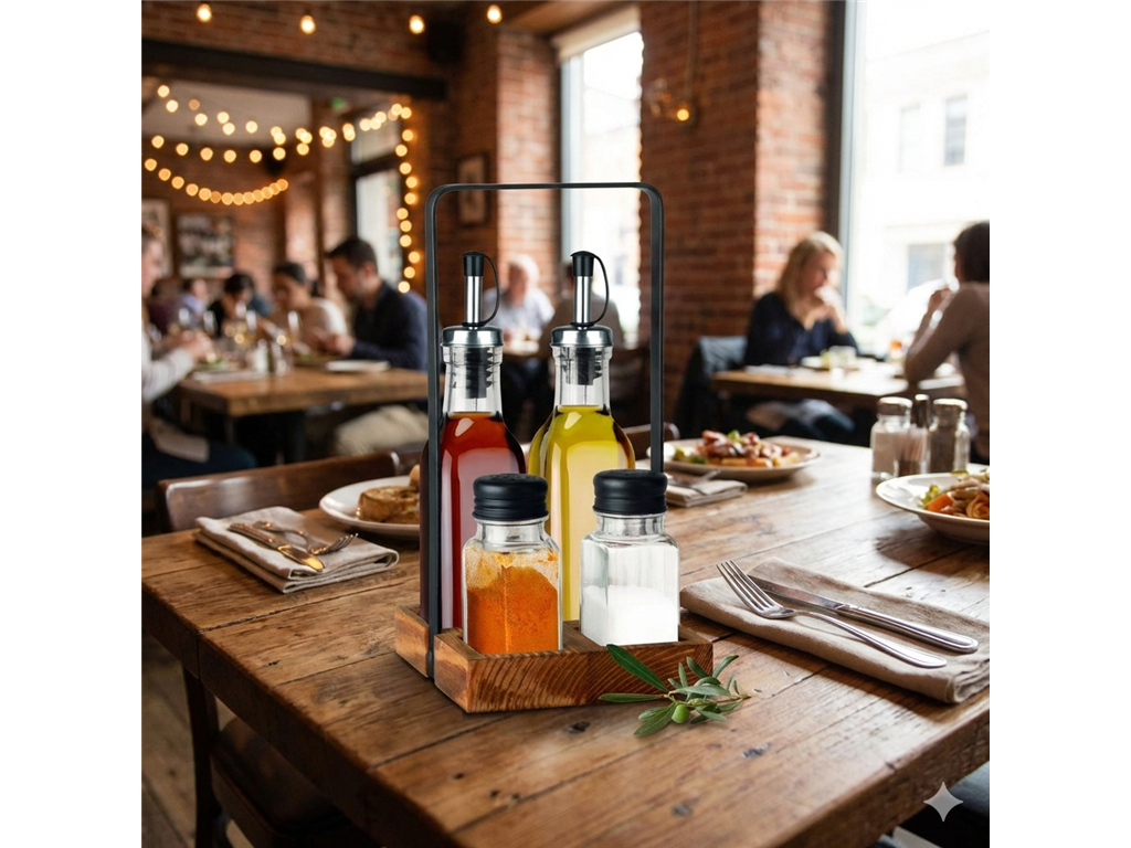 Garnitura za začinjanje / štiridelna / lesena