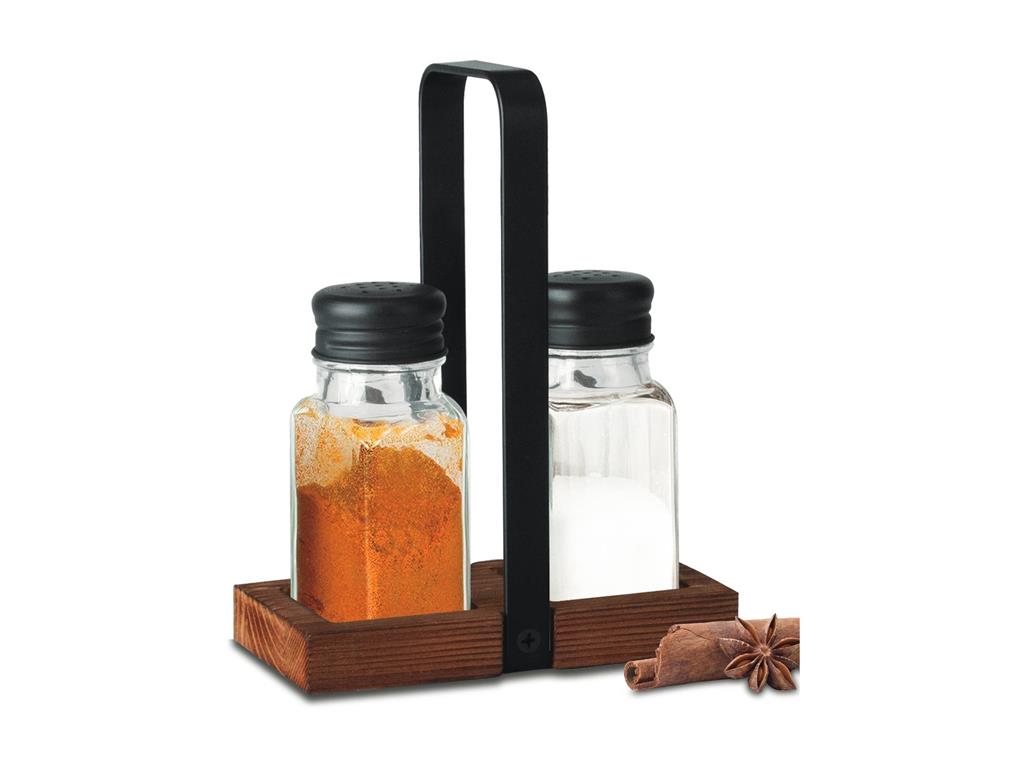 Garnitura za začinjanje / dvodelna / lesena