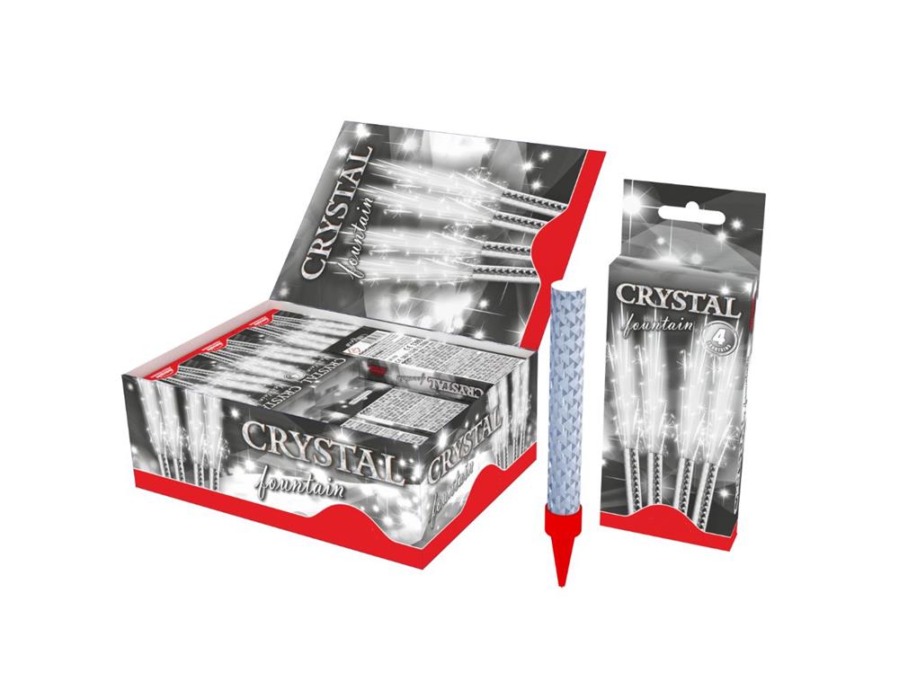 Ognjemet fontana za torto / 12cm / Crystal / 4kos