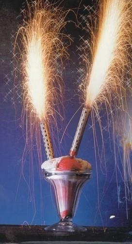 Ognjemet fontana za torto / 12cm / Crystal / 4kos