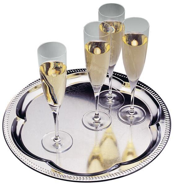 Servirni pladenj / 35cm / srebrn / Party