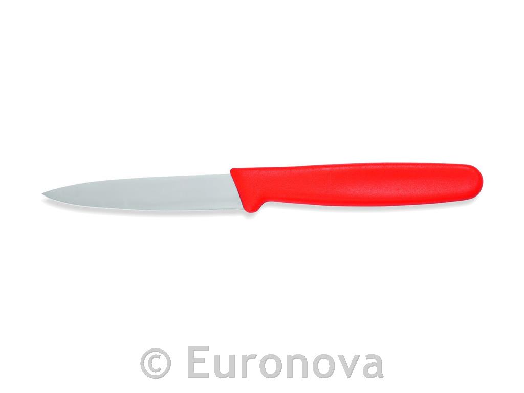 Nož za lupljenje / 8cm / rdeč