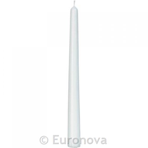 Koničaste (antične) sveče / bele / 50kos / 25cm / 7ur