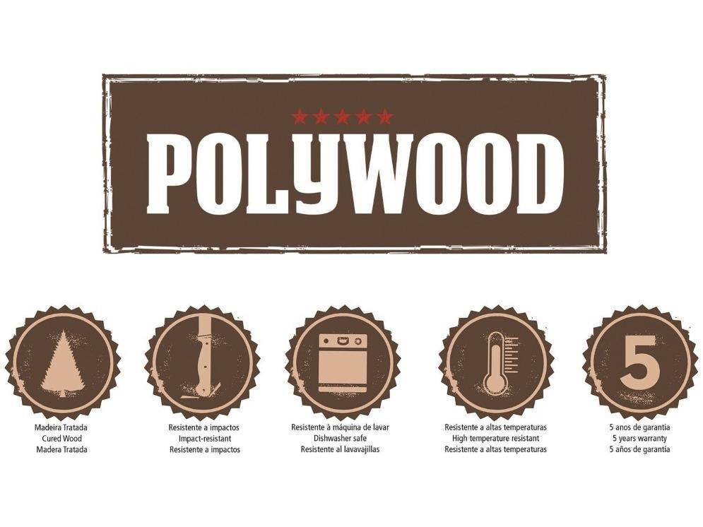 Polywood jedilna vilica / 20cm / 6kos