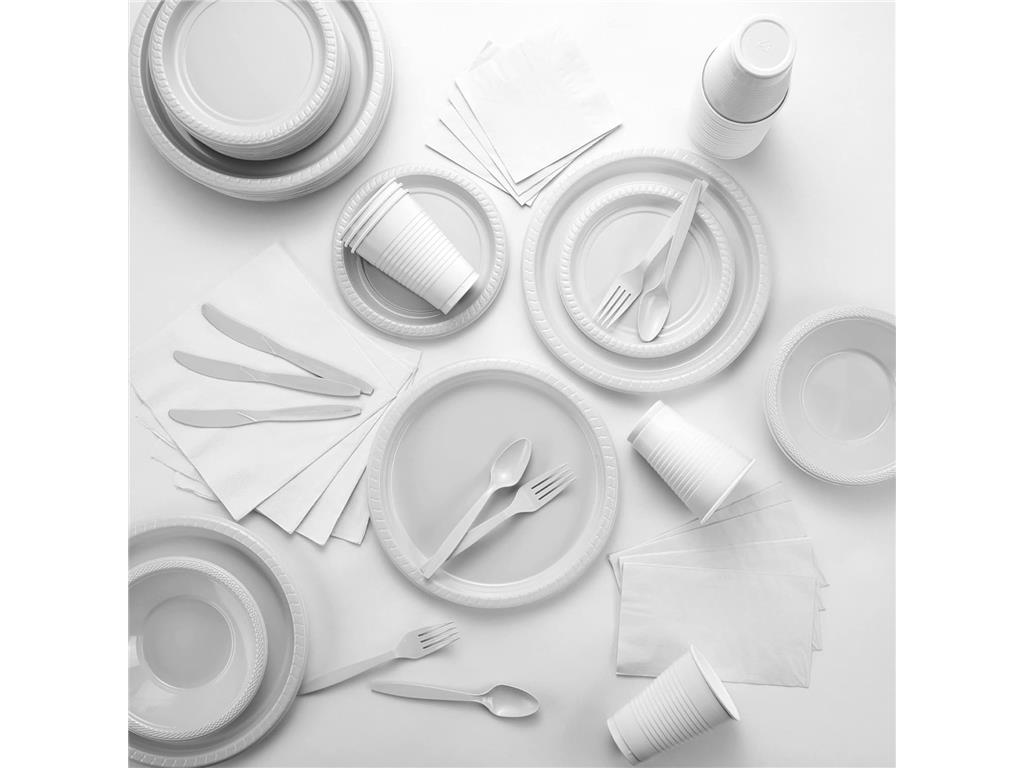 Plastični kozarci / PS / 80ml / 57mm / beli / 100kos