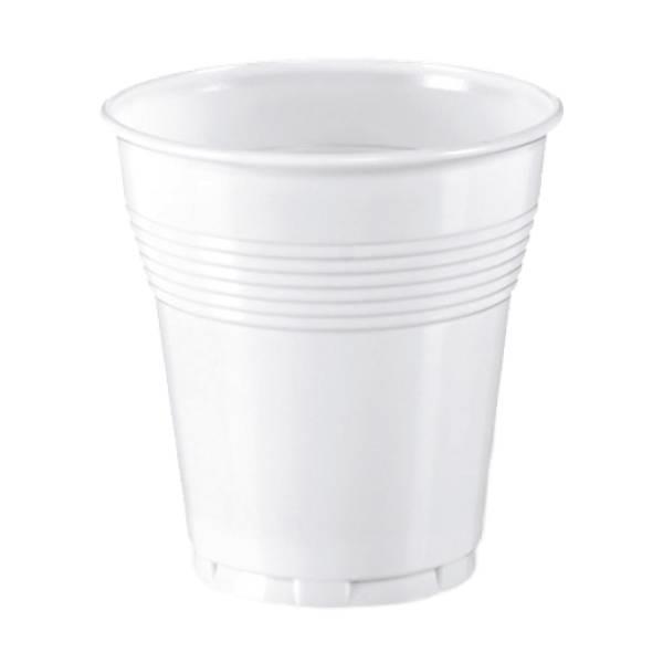 Plastični kozarci / PS / 166ml / 70mm / beli / 100kos