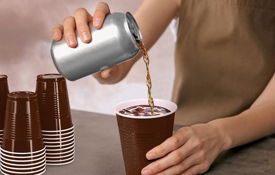 Plastični kozarci / PS / 166ml / 70mm / rjavi / 100kos