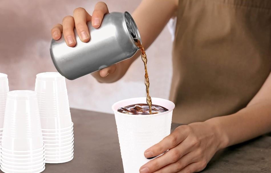 Plastični kozarci / PS / 200ml / 70mm / beli / 100kos