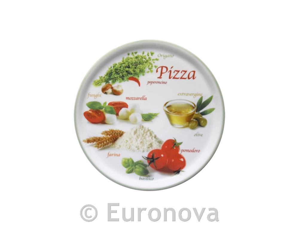 Pizza krožnik Napoli / 31cm / Foods zelen / 6kos