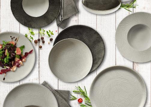 Pizza krožnik napoli / 33cm / Breath Nero / 6kos