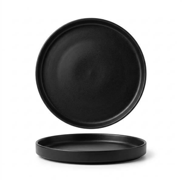 Oslo plitki krožnik / 28cm / črno matiran / 6kos