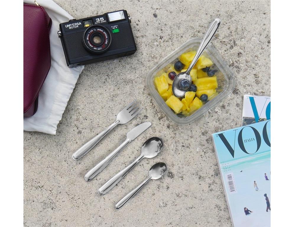 Set / pribor za večkratno uporabo / vilica,nož,žlica / 1kos