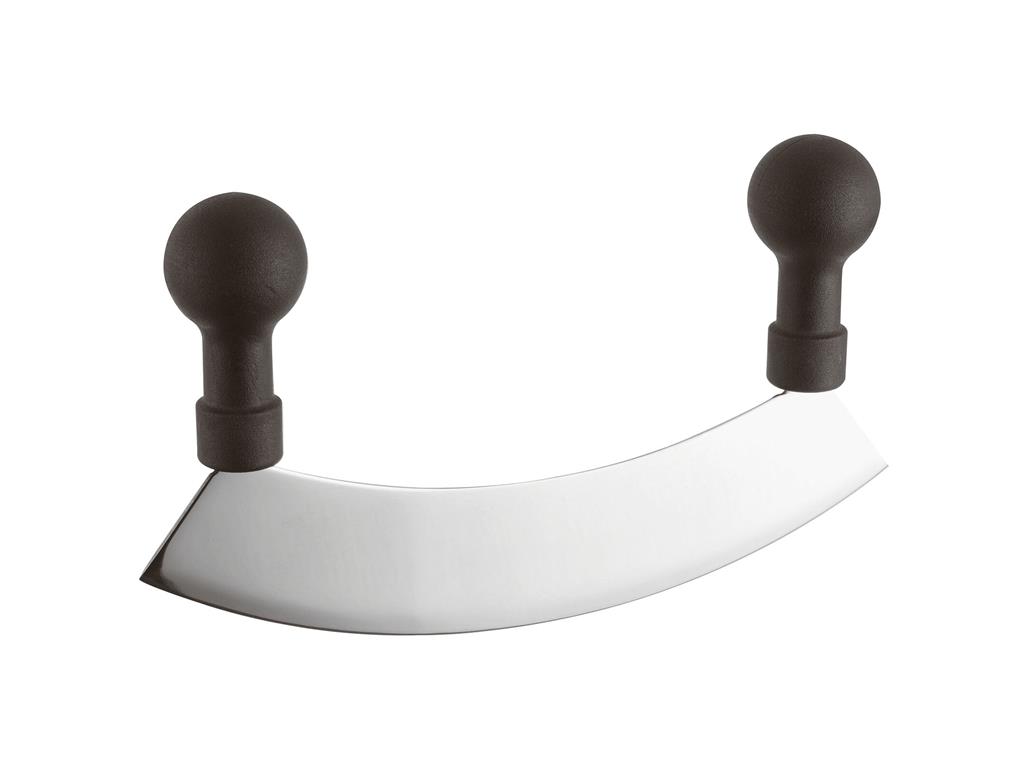 Nož za sekljanje z dvema ročajema / 25cm / črn