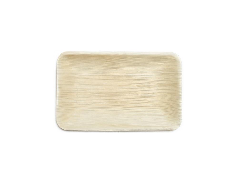 Eko krožnik pravokotni / 25x16cm / palmovi listi / 12kos