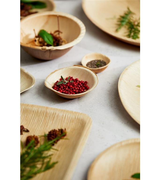 Eko krožnik pravokotni / 25x16cm / palmovi listi / 12kos