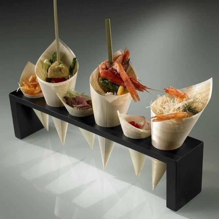 Fingerfood korneti za priloge / Pine Wood / 13x5cm / 50kos