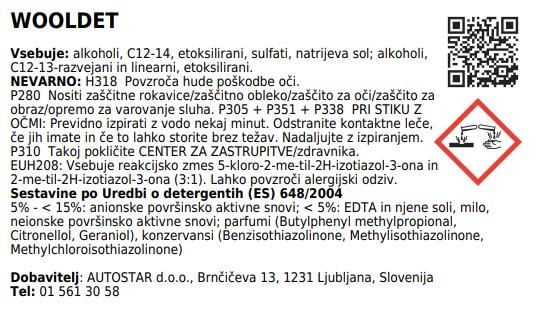 Detergent za volno in kašmir Wooldet / 5L