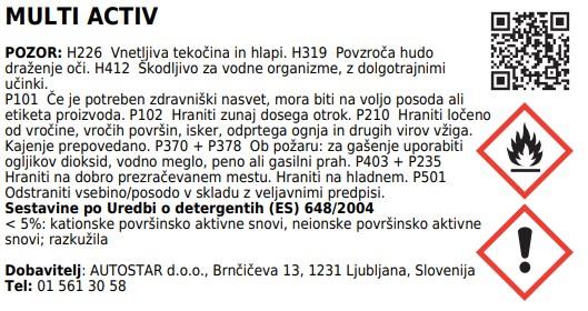 Čistilo za dezinfekcijo Multi Activ / 750ml