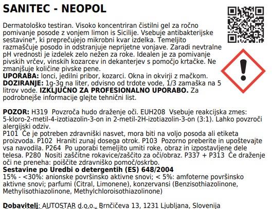 Detergent za ročno pomivanje posode Neopol / 5L