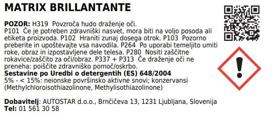 Sredstvo za sijaj Brillantante / Matrix / 5.1kg