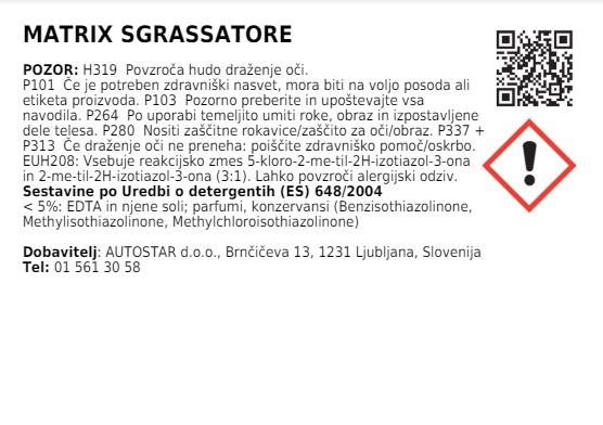 Razmaščevalec Sgrassatore / Matrix / 750ml