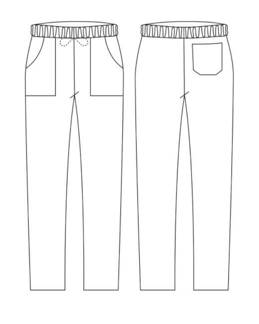 Kuharske hlače / Coulisse pockets / pepita / XL