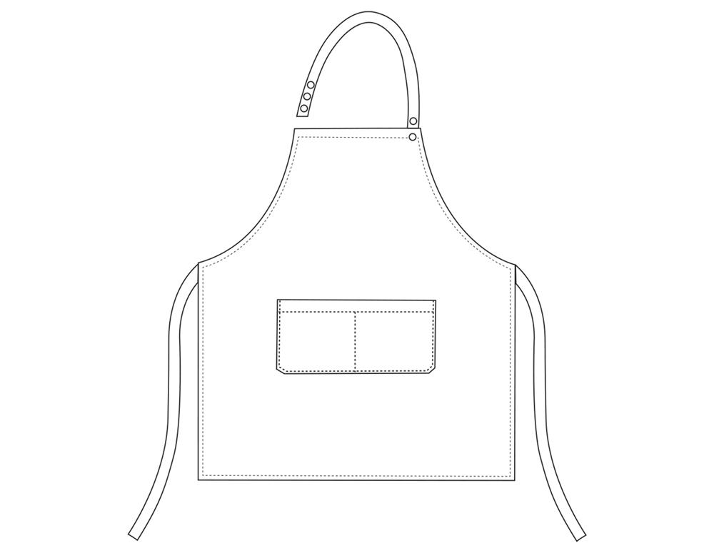 Kuhinjski predpasnik / 70x70cm / Chefwear / krajši / 2 kos