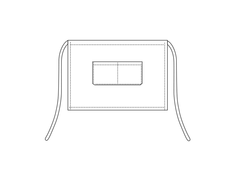 Barmanski predpasnik / 40x70cm / črtast / 2kos