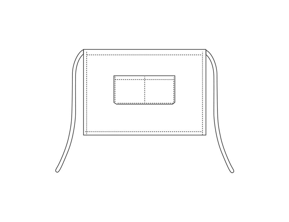Barmanski predpasnik / 40x70cm / hearts / 2kos