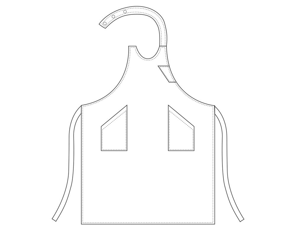 Predpasnik / Sommelier / 100x95cm / siv črtast