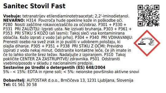 Sredstvo za pomivalne stroje Stovil Fast /Aluminij,Baker/ 5L