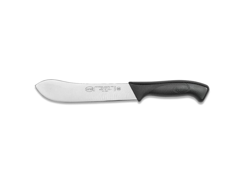 Mesarski nož / 20cm / Scimitar / črn / Skin