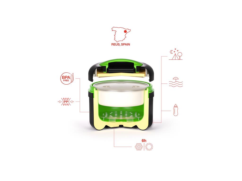 Posoda za led / 2.5L / modra / termo