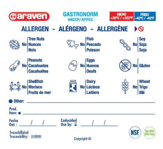 Posoda za shranjevanje 1/6 / 15cm / 2.6L / antialergene ozna