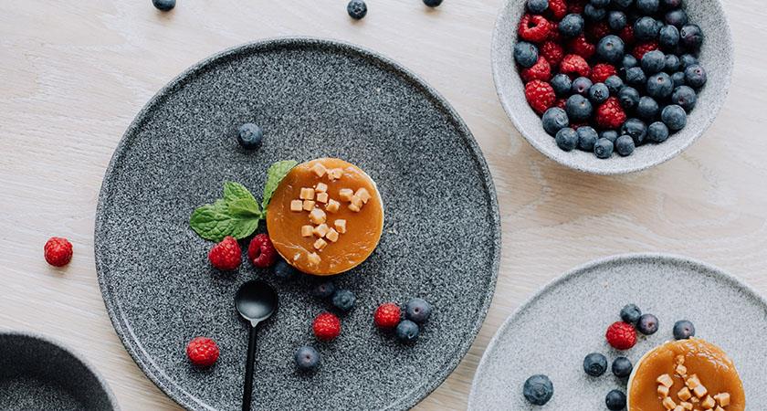 Granit plitki krožnik Hazy / 20cm / 6 kos