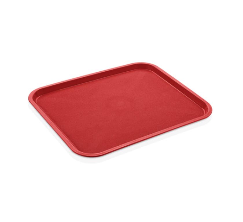 Fast food pladenj / 43x36cm / rdeč / pp