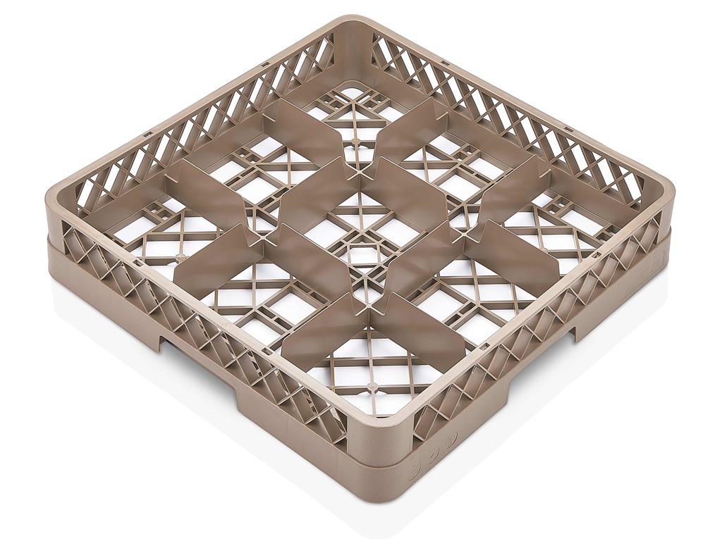 Košara za kozarce / 9 prekatov / 49x49cm / 15x15cm