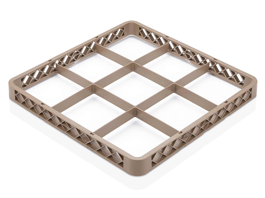 Košara za kozarce / 9 prekatov / 49x49cm / 15x15cm / povišek