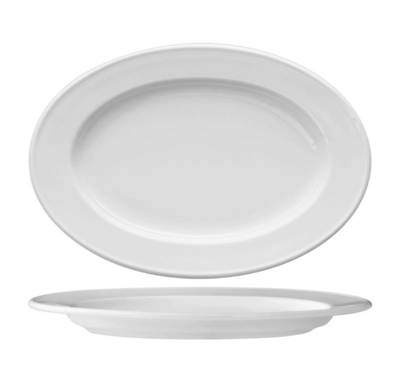 Delta plitki krožnik / oval / 34cm