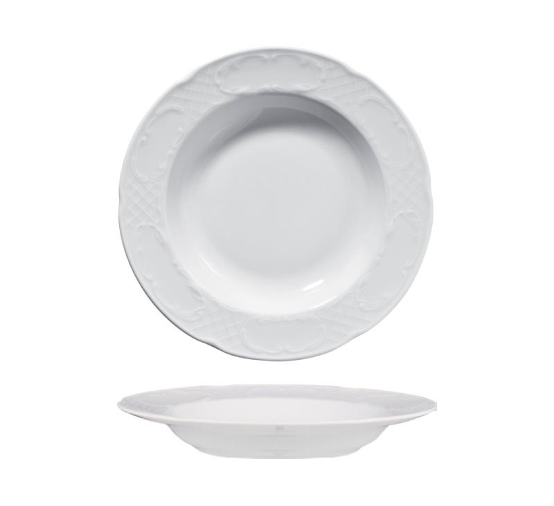 Flora globoki krožnik / 24cm / 12 kos