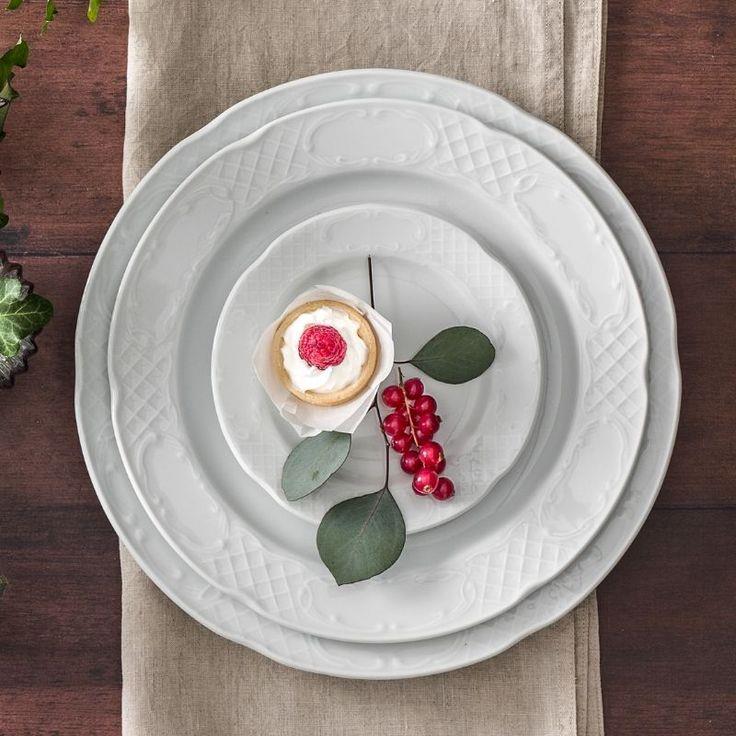 Flora globoki krožnik / 24cm / 12 kos