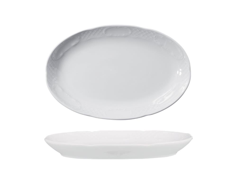 Flora plitki krožnik / oval / 28cm / 6 kos