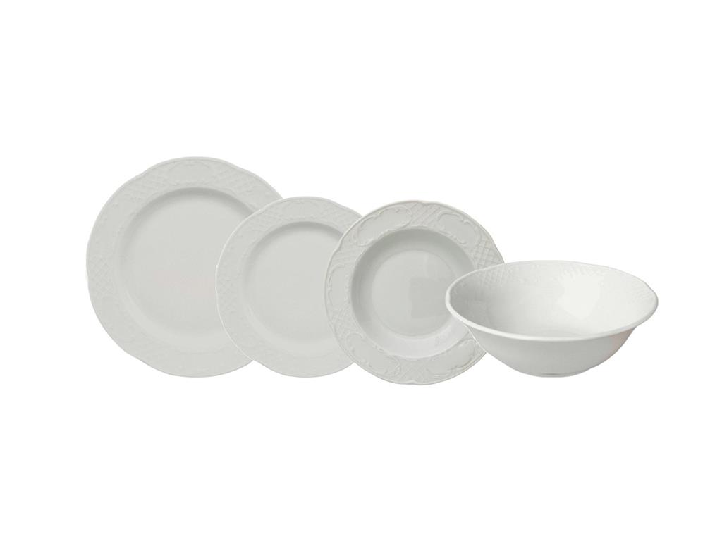 Flora plitki krožnik / oval / 28cm / 6 kos